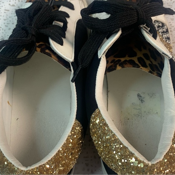 LEOPARD STUD Fashion Sneaker Faux Leather Suede - Picture 8 of 12